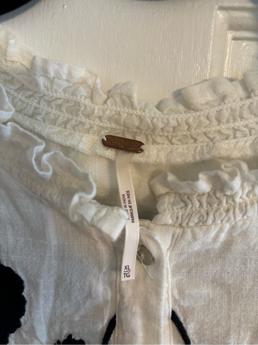 Free People Rose Vines Embroidered Blouse - Picture 6 of 8